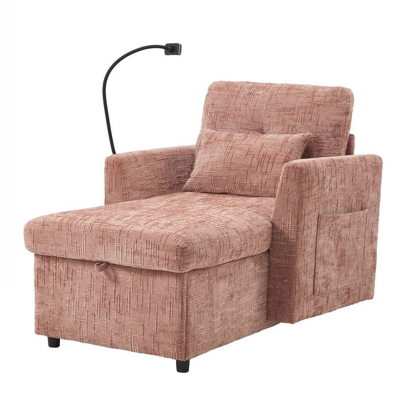 Multifunctional Lazy Person Sofa Recliner can be Stored Storage Backrest with Cell Phone Bracket Single Leisure Chair