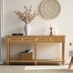 preview thumbnail 23 of 26, HUALAL HOME Dennis Farmhouse Modern 2-Drawers Wood Console Table with Solid Wood Legs