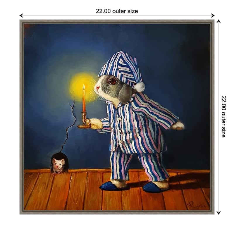 The Night Before Christmas Mouse by Lucia Heffernan Framed Canvas Wall Art