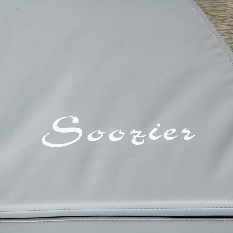 Soozier 2" T x 5' W Round Folding Portable Pole Dance Crash Mat - Light Gray