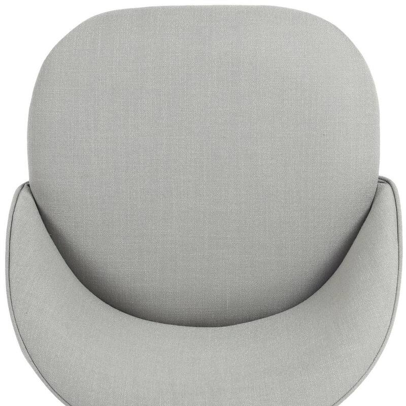 HomeRoots Set of Two 27" Gray and Oak Fabric and Metal Low Back Counter Height Swivel Bar Chairs