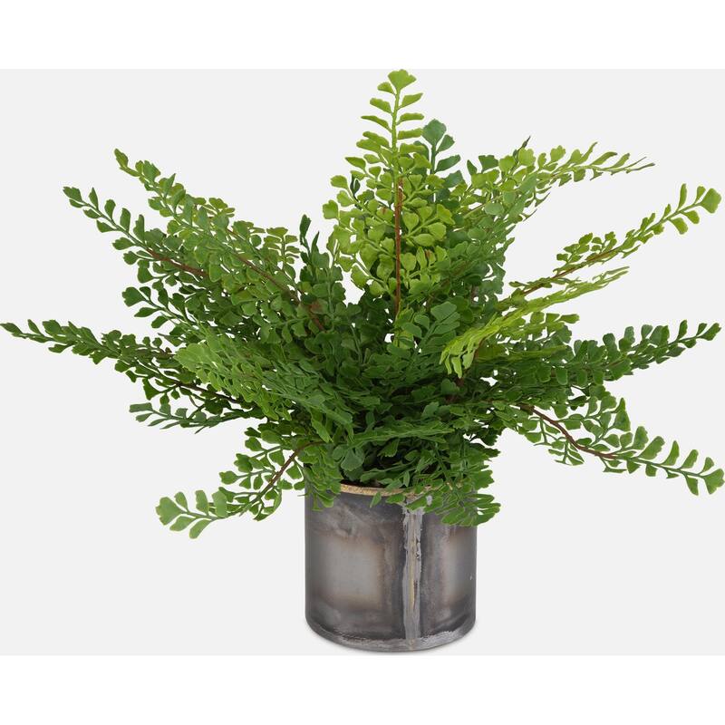 Uttermost 60237 Maidenhair Fern 14" Tall Metal Faux Flora Planter