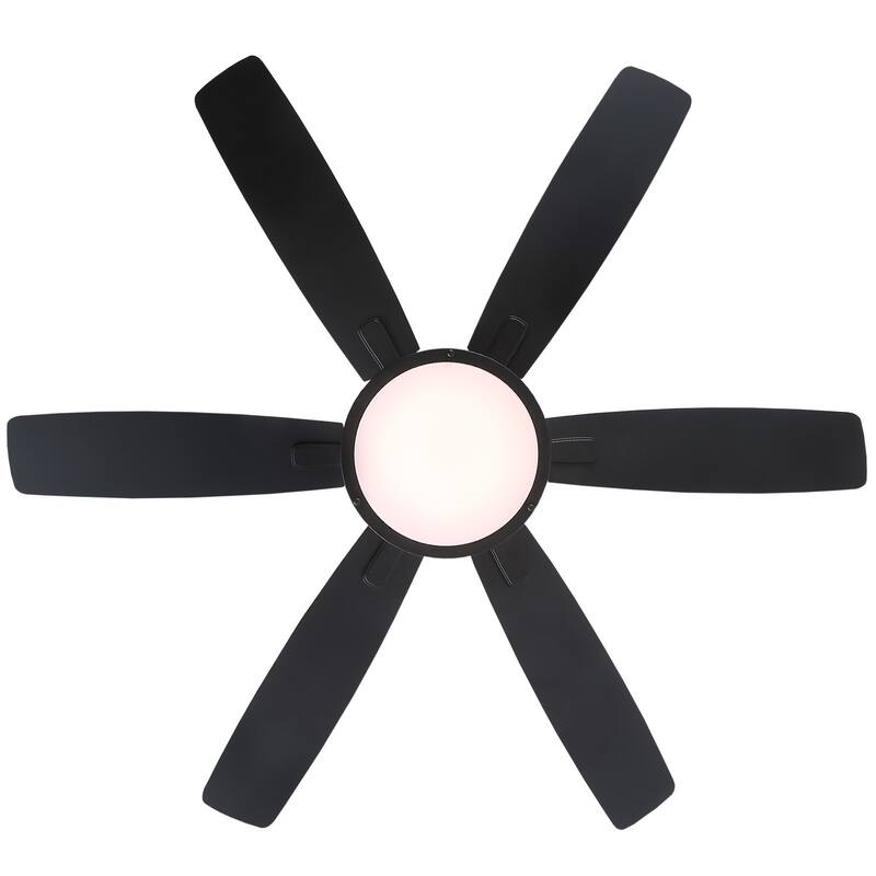 52" Ceiling Fan with Light and Remote,3 Color LED Light,Retracable Blades - 52 Inches