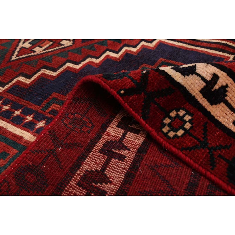 ECARPETGALLERY Hand-knotted Melis Vintage Red Wool Rug - 5'5 x 8'4