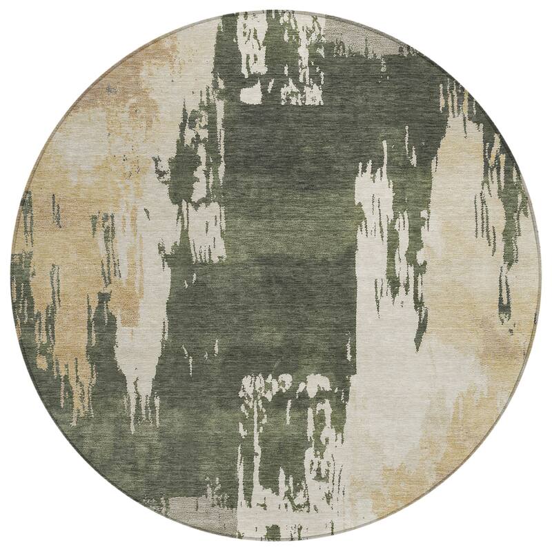 Machine Washable Indoor/ Outdoor Contemporary Fusion Chantille Rug
