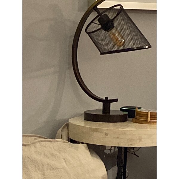 arched metal table lamp