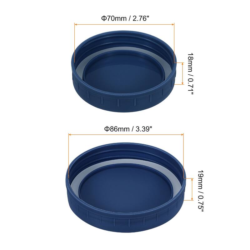 18Pcs Mason Jar Lid with Silicone Ring, 9 Regular Mouth&9 Wide Mouth