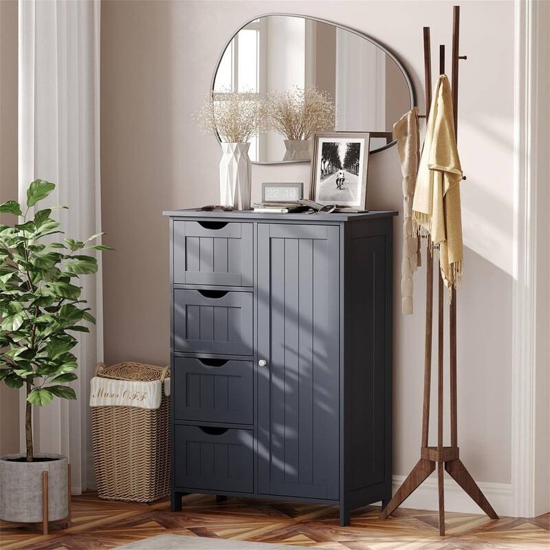 Bathroom Floor Cabinet - 11.8"D x 21.7"W x 32.5"H