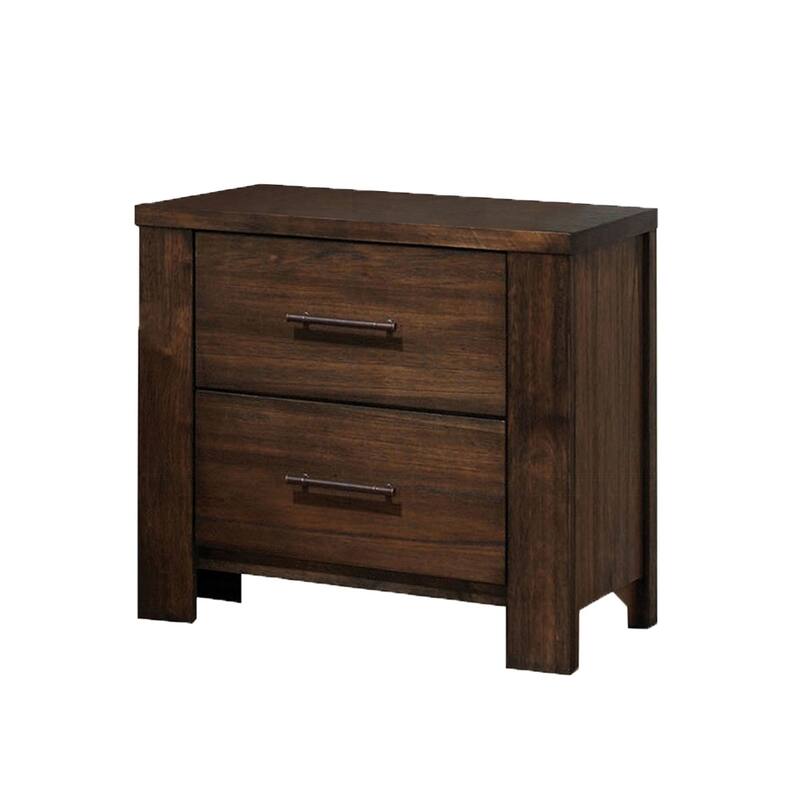 Wooden Nightstand with 2 Drawers