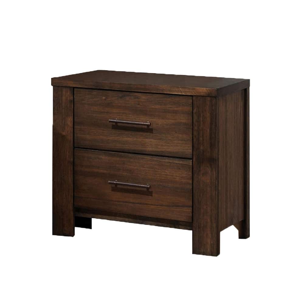 Wooden Nightstand with 2 Drawers