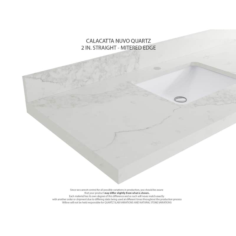 Willow Collections 60 in. W x 22 in. D Charlotte Double Sink Bathroom Vanity with Countertop