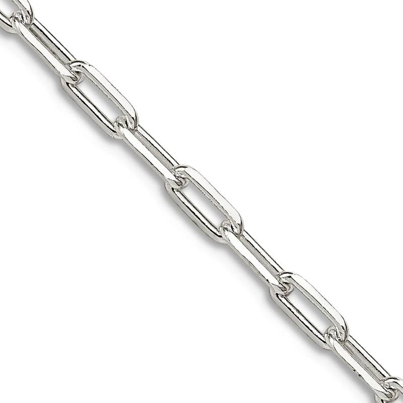Curata 925 Sterling Silver Solid Polished 2.75mm Paperclip Chain Necklace (Lobster)