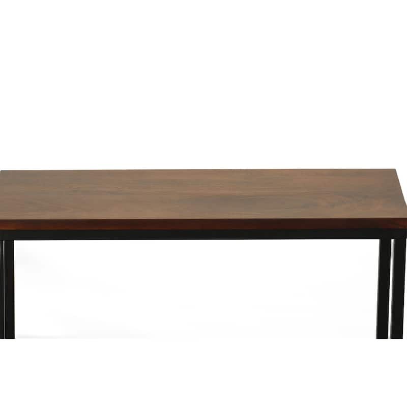 Rectangular Console Table - 34" - Black and Brown