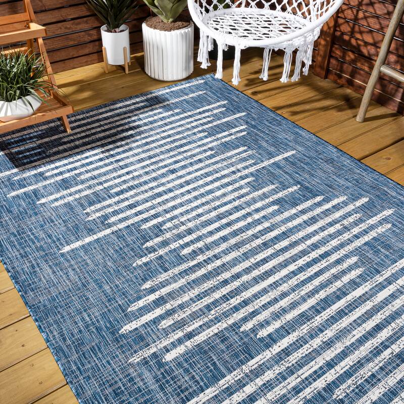 JONATHAN Y Colonia Berber Stripe Geometric Indoor/Outdoor Area Rug
