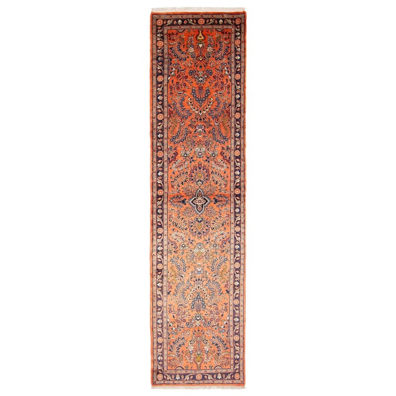 ECARPETGALLERY Hand-knotted Anadol Light Red Wool Rug - 2' 7" x 10' 9" - Light Red - 2' 7" x 10' 9" - Runner