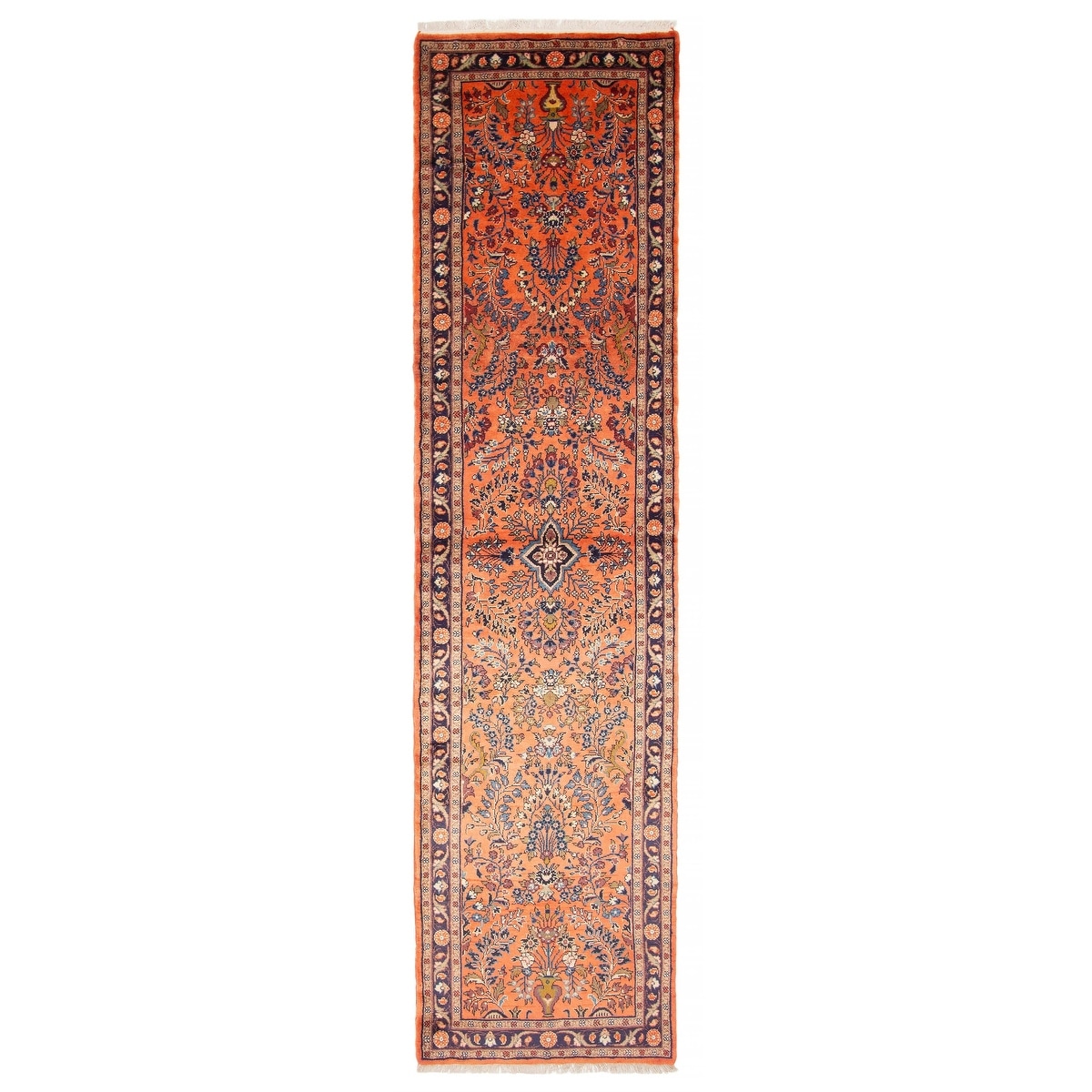 ECARPETGALLERY Hand-knotted Anadol Light Red Wool Rug - 2' 7" x 10' 9"