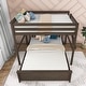 preview thumbnail 5 of 6, Max and Lily L-Shaped Full over Queen Bunk Bed with Ladder on End