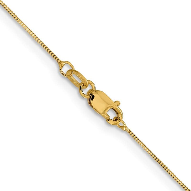Curata 10k Yellow Gold 0.5mm Baby Box Chain Necklace (Lobster)