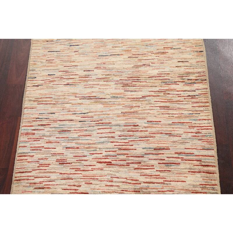 Contemporary Wool Gabbeh Kashkoli Oriental Area Rug Handmade Carpet - 2'9" x 4'0"