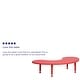 preview thumbnail 34 of 41, 35"Wx65"L Half-Moon Plastic Adjustable Activity Table for 8 - 65"D x 35"W x 14.5" - 23.75"H