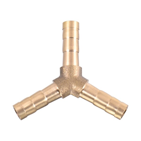 15/64" Brass Barb Hose Fitting Tee Y-Shaped 3 Ways Connector Adapter Joiner - 6mm 1pcs