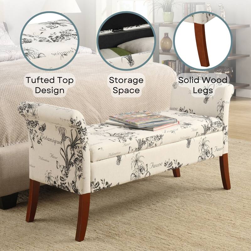 Convenience Concepts Designs4Comfort Garbo Entryway Storage Bench
