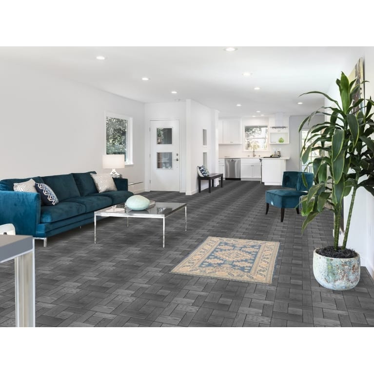 Blue Geometric Kazak Accent Rug Handmade Oriental Wool Carpet - 2'7"x 4'0"