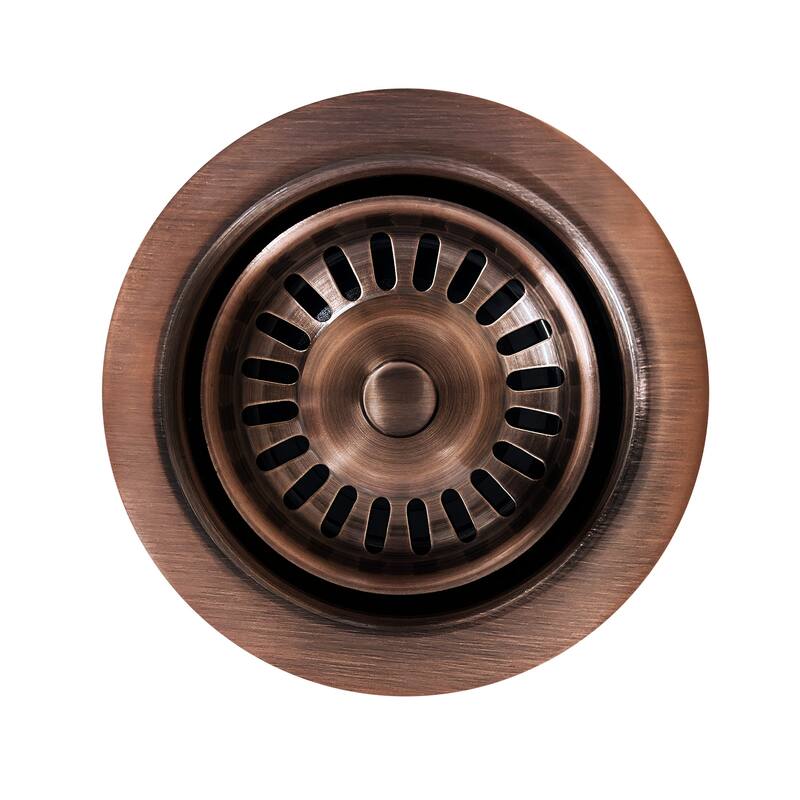 3 1/2" Disposer Trim for Deep fireclay application - Antique Copper