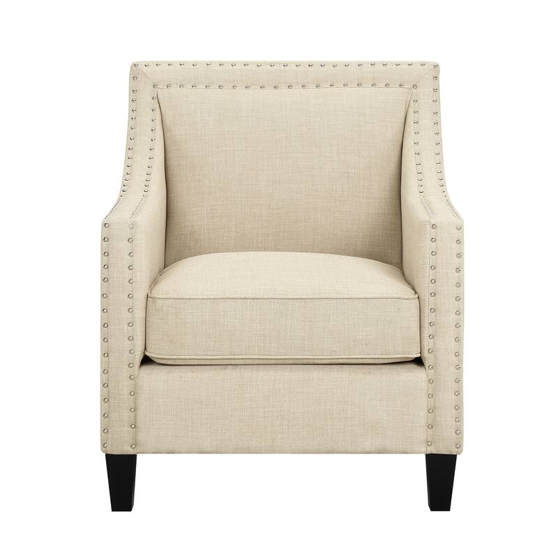 Erica Accent Armchair with Chrome Nailhead Trim