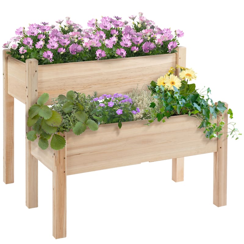 Outsunny 34"x34"x28" Raised Garden Bed