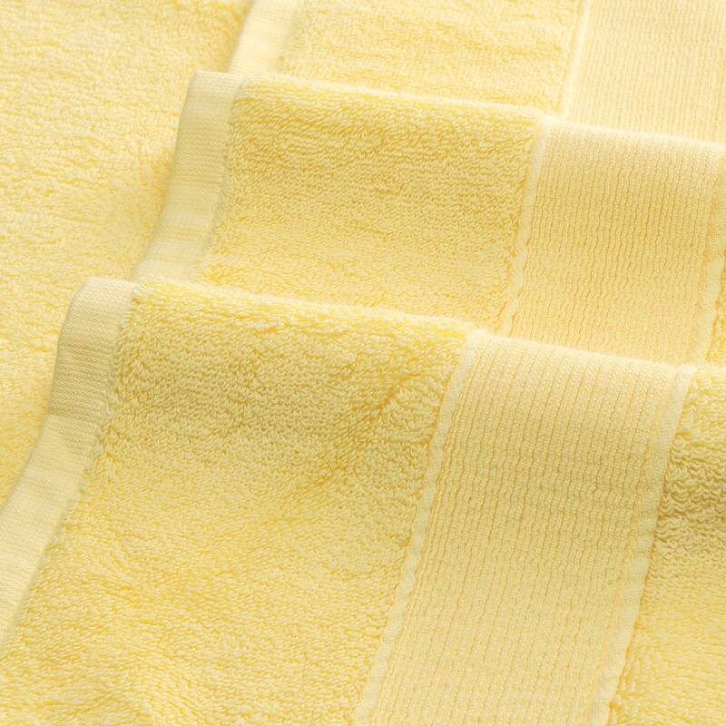 Solid Oversized 2 Pack Bath Towel Set, Thick Cotton, Highly Absorbent Towels for Gym, SPA, Yoga 28" x 56" - Yellow