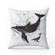 preview thumbnail 21 of 23, Whale and Petals Tales Throw Pillow26x26 Faux Suede Brown Gray