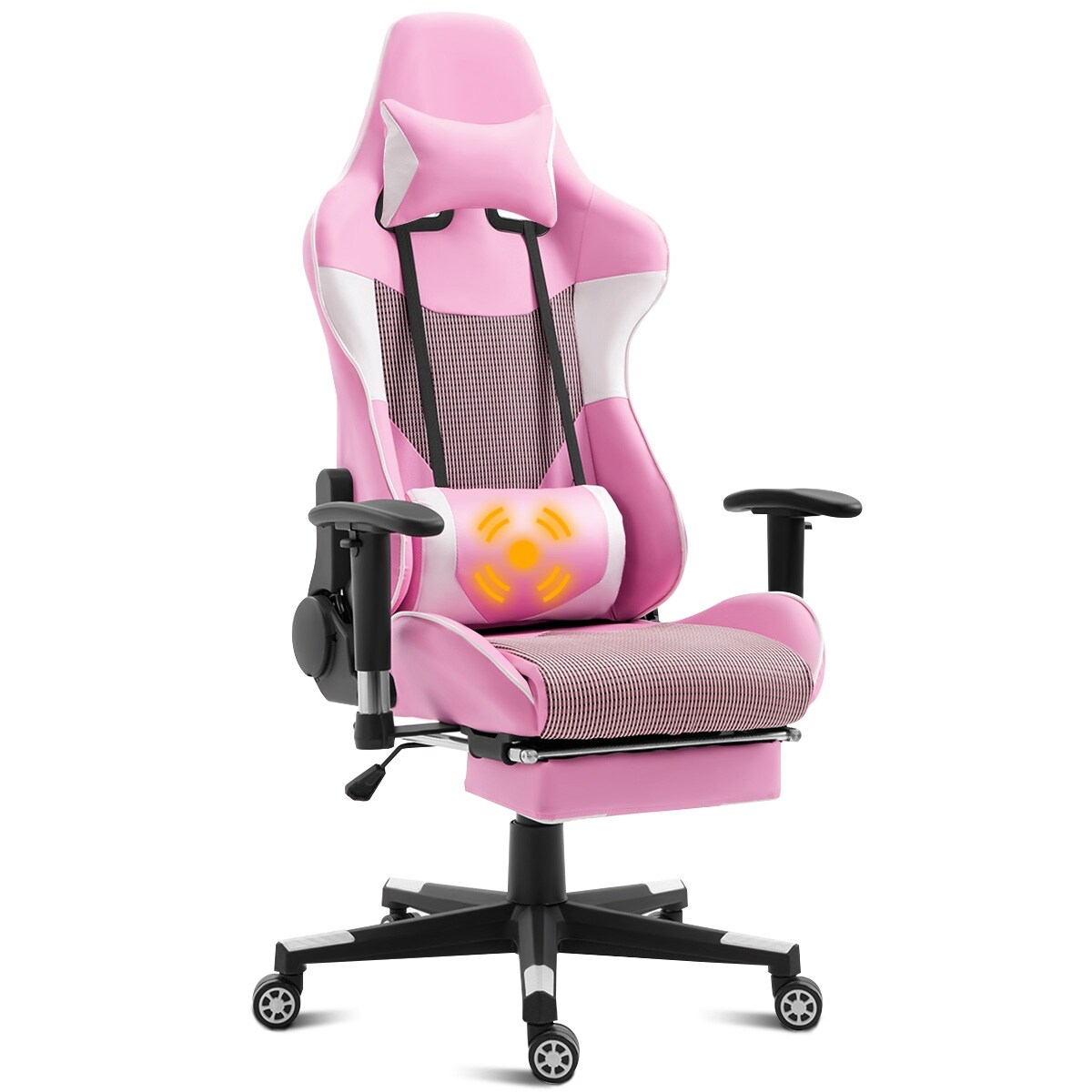 Shop Massage Gaming Chair Recliner Racing Chair W Lumbar Support Overstock 18730559