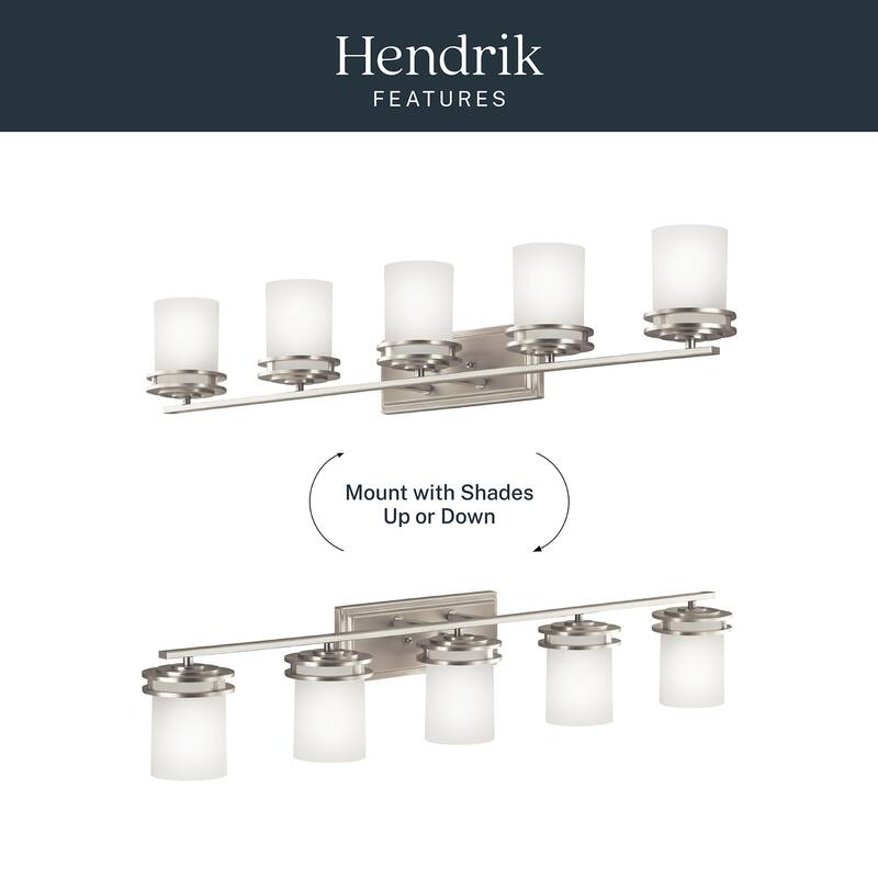 Kichler Lighting Hendrik Collection 5-light Brushed Nickel Bath/Vanity Light