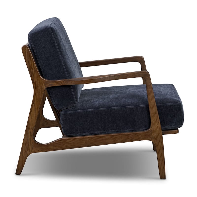 Poly & Bark Verity 25" Fabric Lounge Chair - Solid Wood Frame