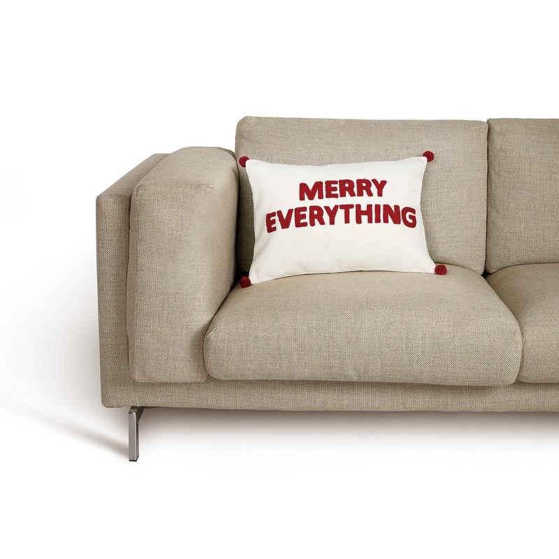 Merry Everything Boucle Embroidered Pillow