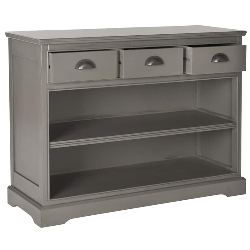 SAFAVIEH Prudence Grey Storage Bookshelf Unit - 39.4" x 13.8" x 29.9"