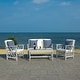 preview thumbnail 2 of 117, SAFAVIEH Fontana 4-piece Acacia Solid Wood Outdoor Conversation Patio Set