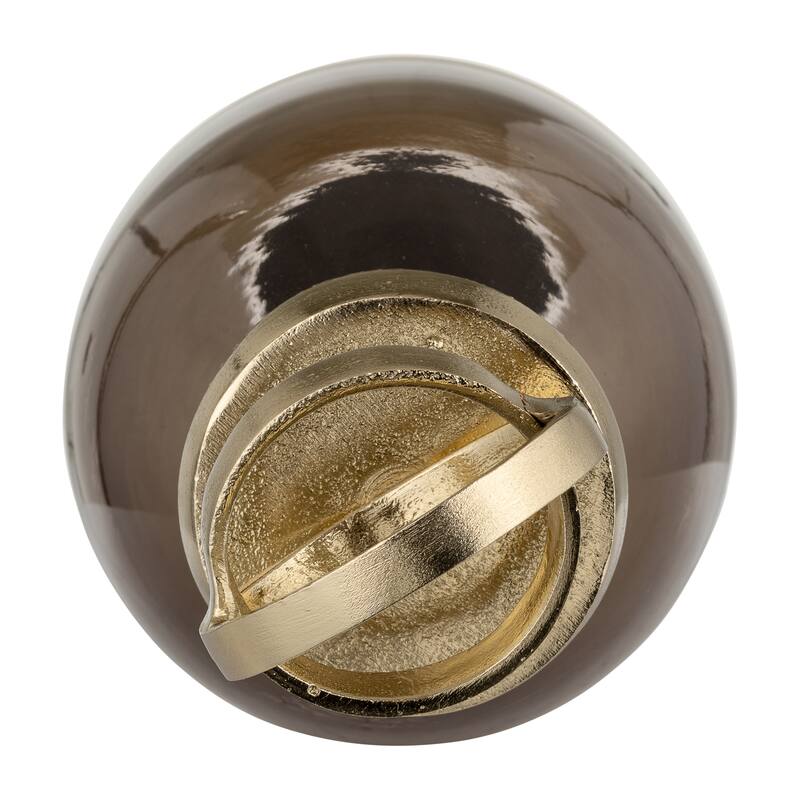 Sagebrook Home Glass Bottle Sphere Lid