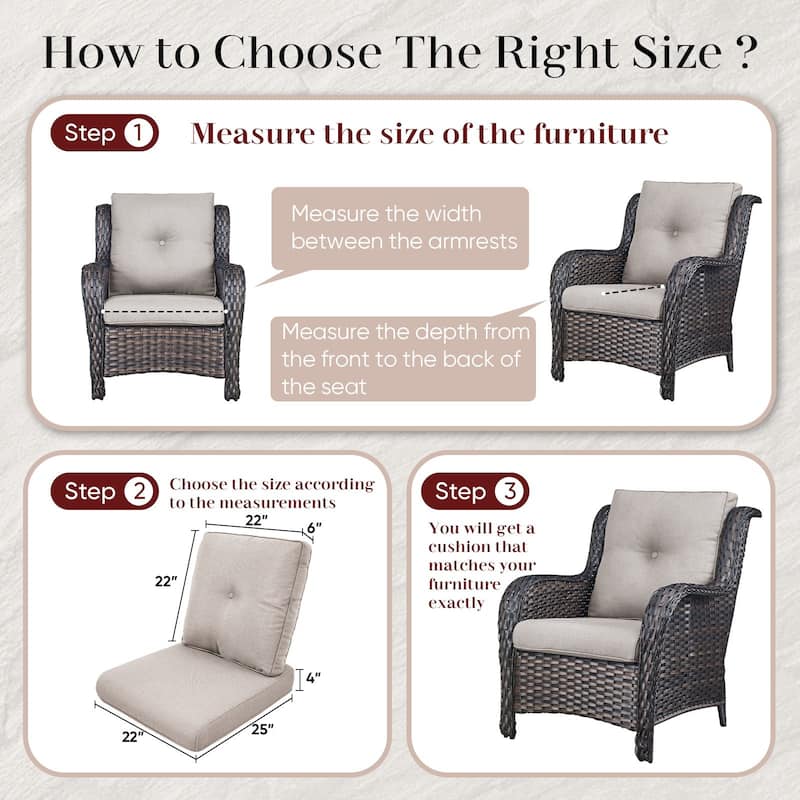 Outdoor Deep Seat Cushion 22 x 25 inch