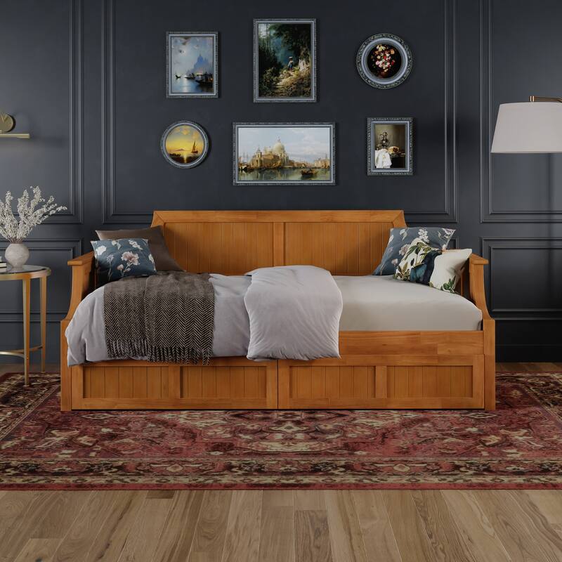 Cambridge Twin Wood Daybed with Set of 2 Drawers