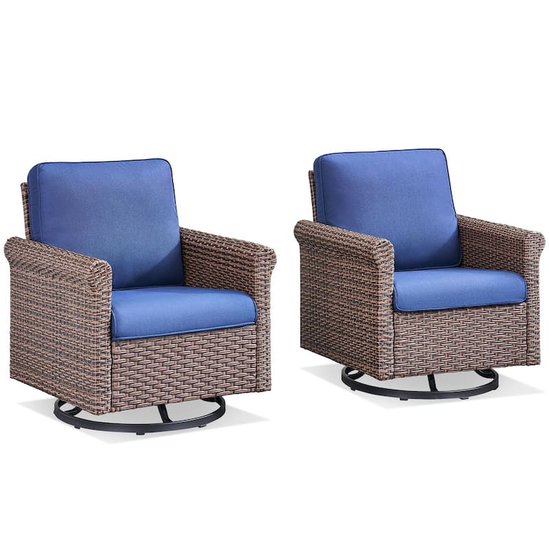 Pocassy Outdoor Sofa with Swivel Chairs Funiture Set
