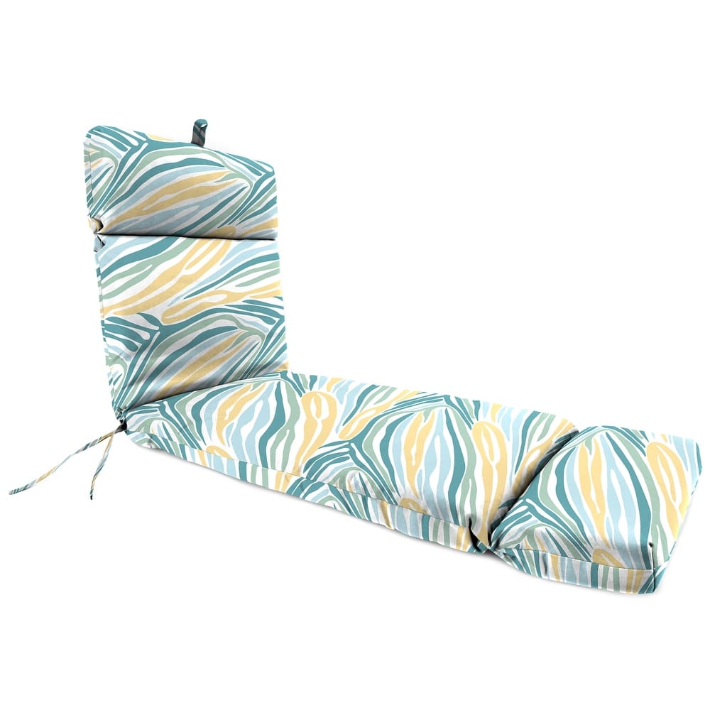 72" x 21" Outdoor Chaise Lounge Cushion with Ties and Loop - 72'' L x 21'' W x 3.5'' H