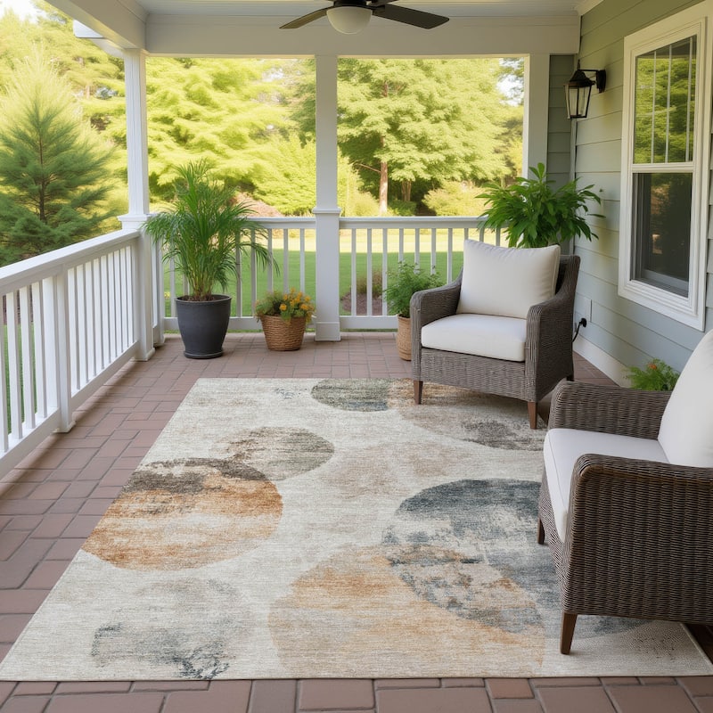 Machine Washable Indoor/ Outdoor Contemporary Micha Chantille Rug