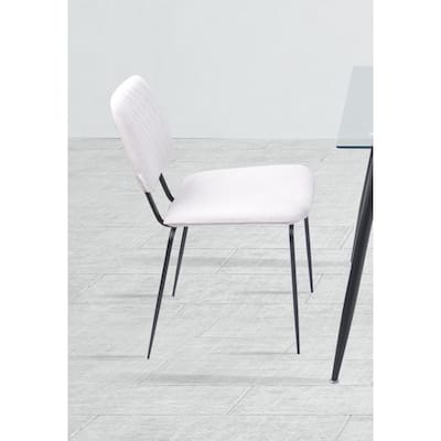 Somette Roberta Diamond Stitch-Back Side Chair, Set of 4 - 23.6" x 18.3" x 31.2"