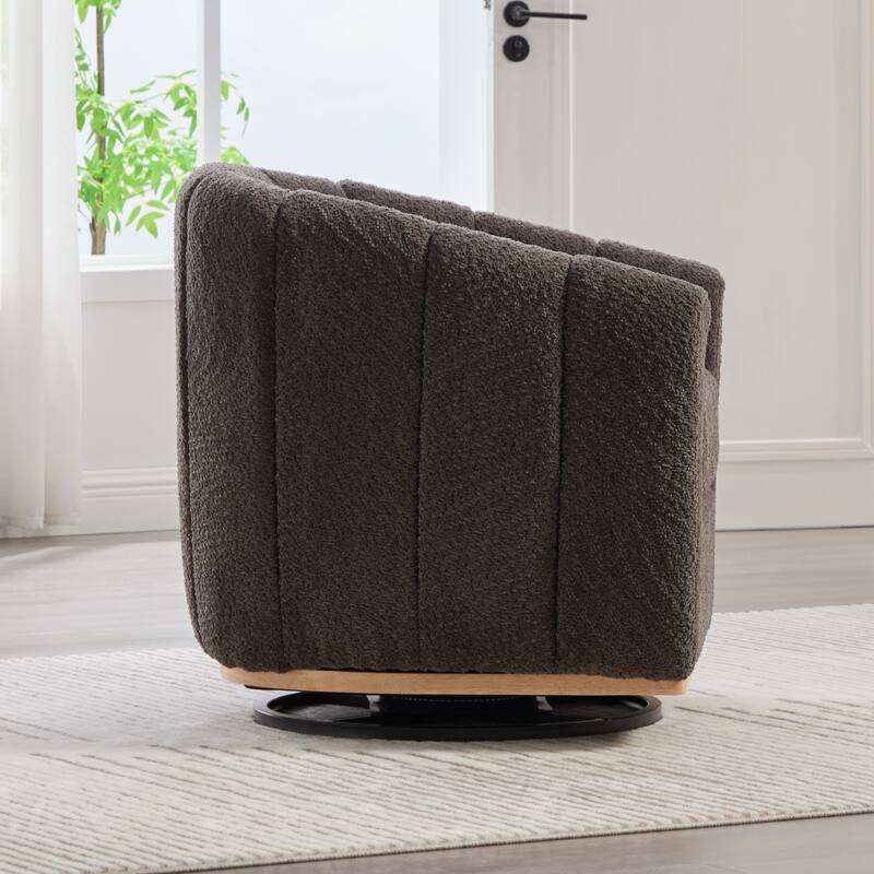 32.3" W Modern Swivel Accent Chair,Chenille Single Sofa Seating