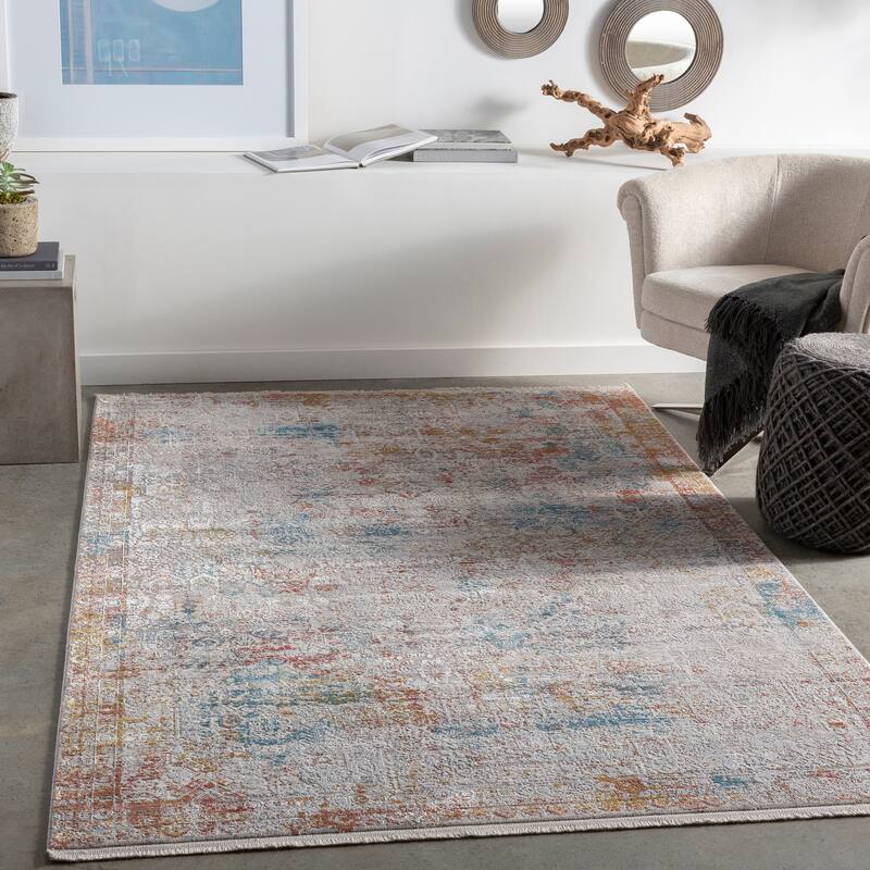 Layle Vintage Medallion Area Rug - 9' 6" x 13' - Teal