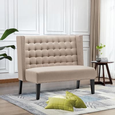 Settee couch,Modern Loveseat Settee Bench Sofa Upholstered