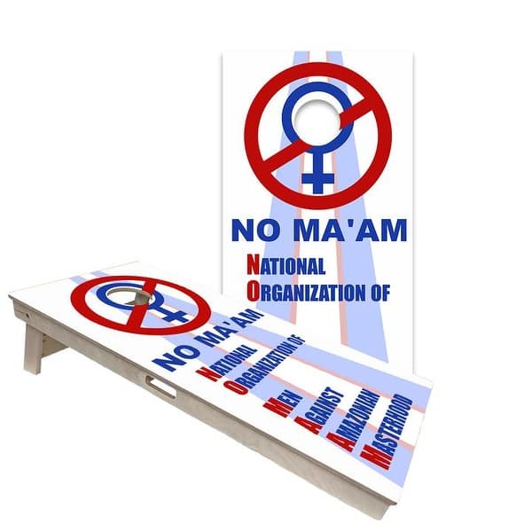 slide 2 of 6, NO MA'AM Regulation 2x4 Cornhole Board Set All-Weather - Include Carrying Case