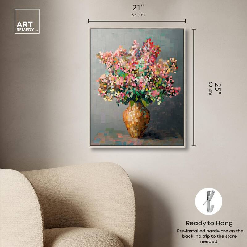 Pixel Bloom II Canvas by Art Remedy